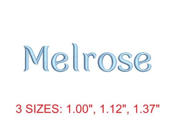 Melrose Embroidery Font Review for Merch