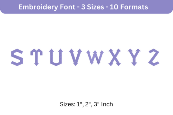 Review: Arrowhead Lake Font Uppercase S to Z for Apparel