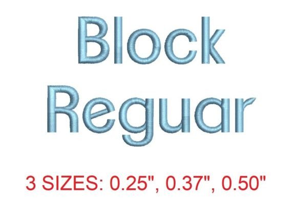 Review: Block Regular Embroidery Font for Apparel