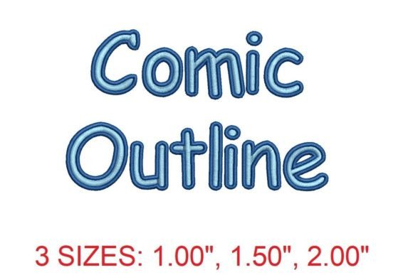 Review: Comic Outline Embroidery Font for Boutique Sweatshirts
