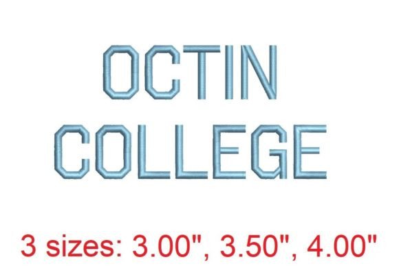 Review: Octin College Regular Embroidery Font